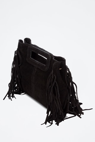 Sac à main en nubuck Barbata - Noir, doré et argenté