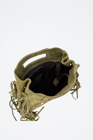 Sac à main en nubuck Barbata - Vert, doré et argenté