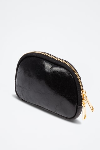 Porte-monnaie en nubuck - Noir