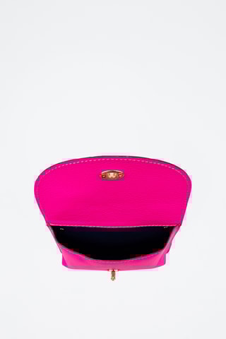 Pochette en cuir - Fuchsia