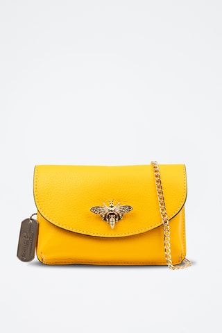 Pochette en cuir - Jaune