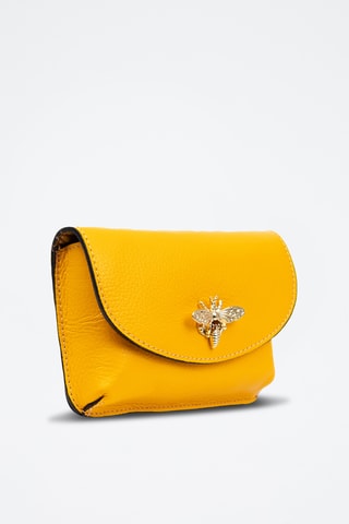 Pochette en cuir - Jaune