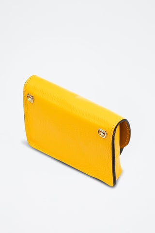 Pochette en cuir - Jaune