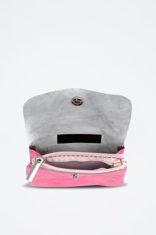 Porte-monnaie en cuir - Rose et gris