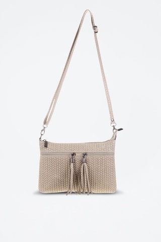 Sac bandoulière en nubuck - Gris