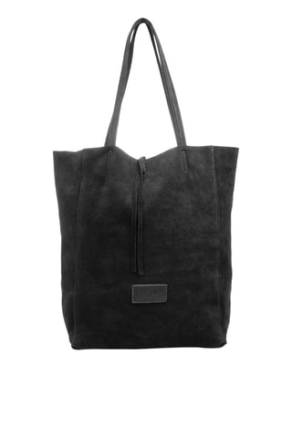 Sac porté épaule en nubuck - Noir