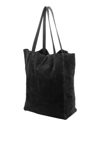 Sac porté épaule en nubuck - Noir
