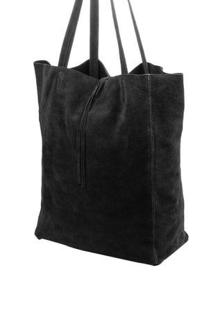 Sac porté épaule en nubuck - Noir