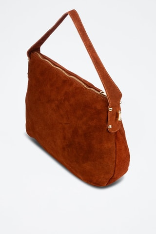Sac à main en nubuck - Marron et doré