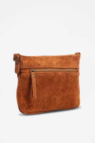 Sac bandoulière en nubuck Arre - Noir et marron