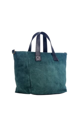 Sac à main en nubuck - Bleu