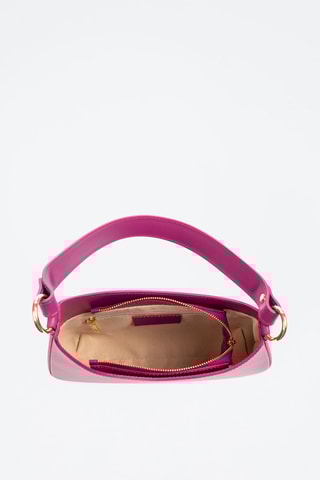 Mala de ombro em couro Angolo - Fúcsia - 