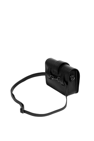 Sac bandoulière en cuir Camelia - Noir