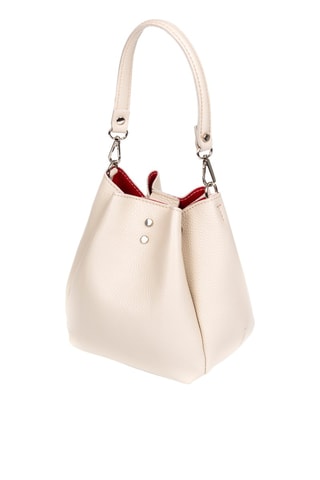 Sac seau en cuir Idea - Beige