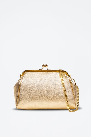 Sac bandoulière en cuir - Doré