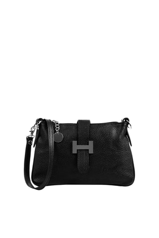 Sac bandoulière en cuir Allerona - Noir