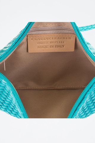 Sac bandoulière tressé en nubuck Oleggio - Bleu