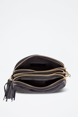 Sac bandoulière en cuir - Noir