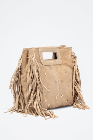 Sac à main en nubuck Barbata - Marron