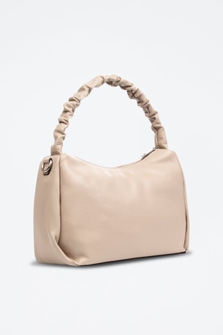 Sac porté épaule en cuir Amatrice - Beige