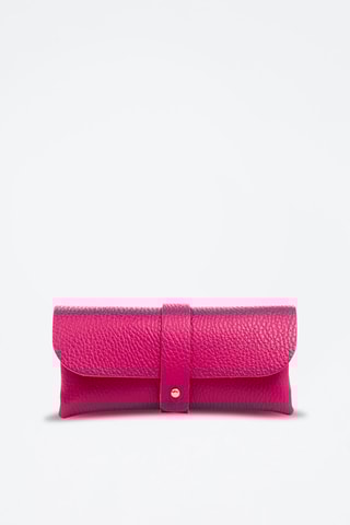 Pochette en cuir - Rose et doré