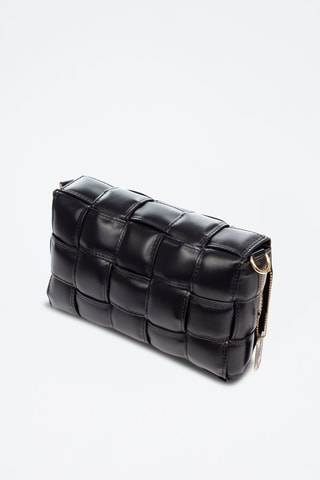Sac bandoulière en cuir Andrate - Argenté et noir