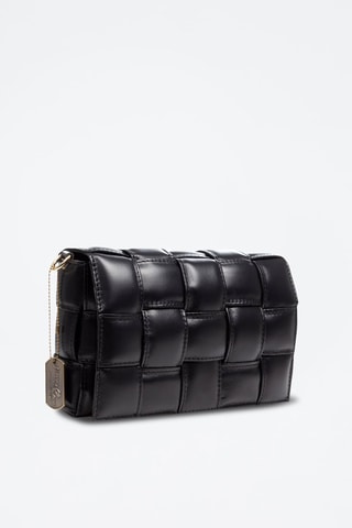 Sac bandoulière en cuir Andrate - Argenté et noir