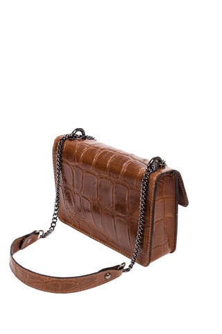 Sac bandoulière en cuir Fabrizia - Marron