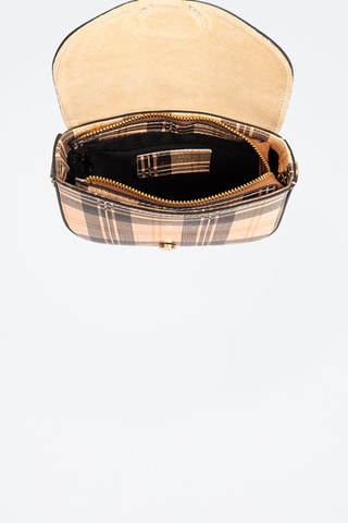 Sac bandoulière en cuir Annone - Beige et marron