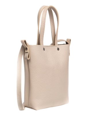 Mala cabaz em couro Bege - Fi - 