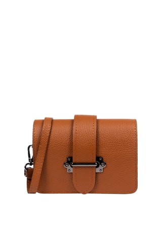 Sac bandoulière en cuir Camelia - Marron