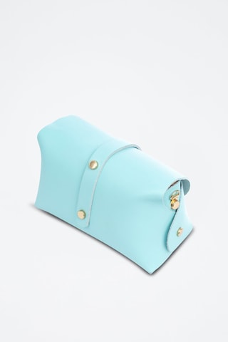 Sac bandoulière en cuir - Bleu