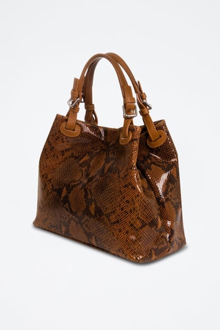 Sac cabas en cuir Emanuela - Marron