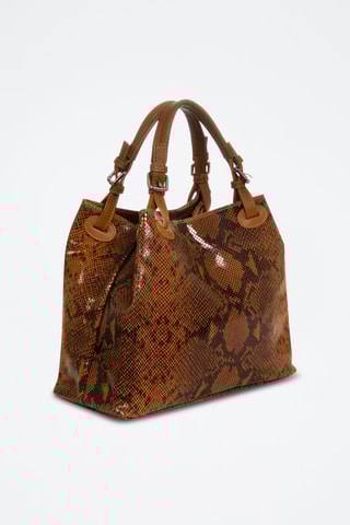 Sac cabas en cuir Emanuela - Marron