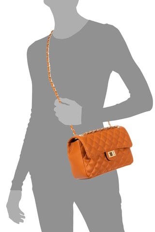 Sac bandoulière en cuir Caeli - Marron