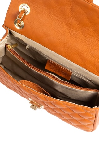 Sac bandoulière en cuir Caeli - Marron