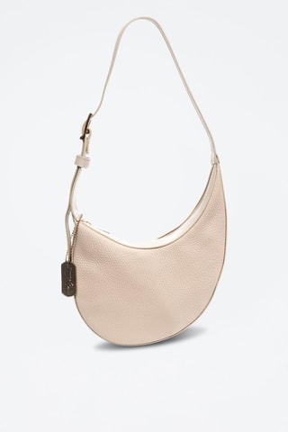 Mala de ombro em couro Arosio - Bege - Bege