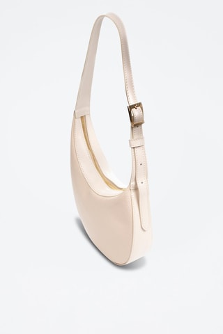 Mala de ombro em couro Arosio - Bege - Bege