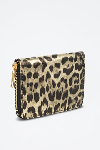 Porte-monnaie en cuir - Noir et doré