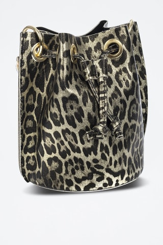 Sac seau en cuir - Autre, noir et doré