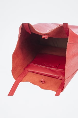 Mala shopper em couro - Vermelho