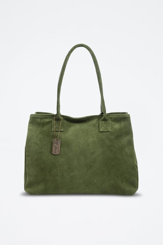 Mala shopper em nobuck - Verde