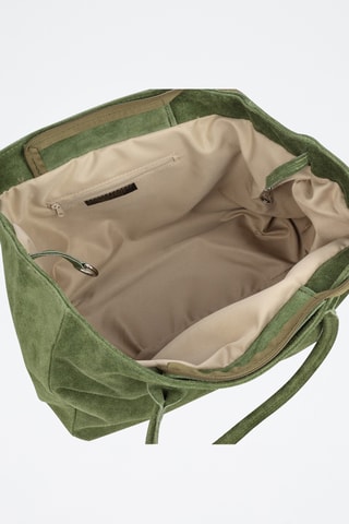 Mala shopper em nobuck - Verde