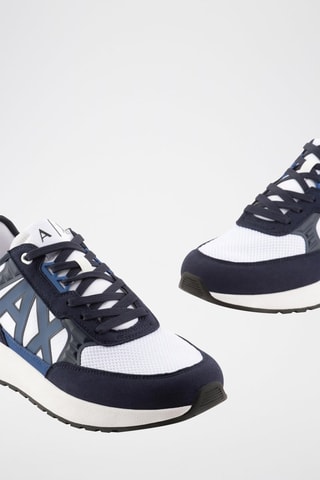 Sneakers - Blanc et bleu marine