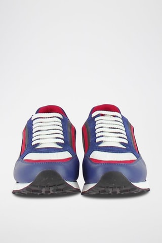 Sneakers en cuir Bleu et rouge