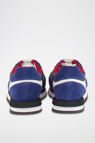 Sneakers en cuir Bleu et rouge