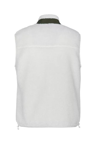 Veste polaire sans manches - Blanc et kaki