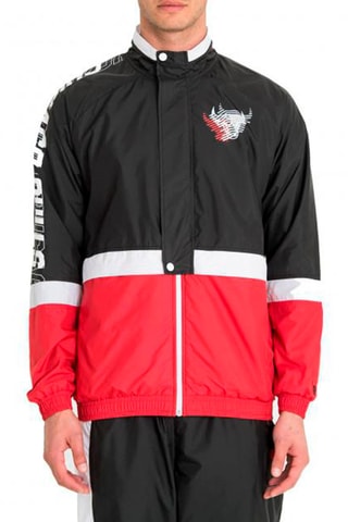Veste coupe-vent NBA Colour Block Track Chicago Bulls - Noir et rouge
