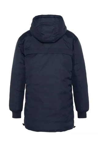 Veste longue réversible à capuche - Bleu marine et anthracite