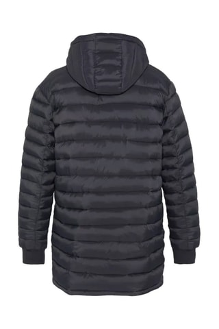 Veste longue réversible à capuche - Bleu marine et anthracite